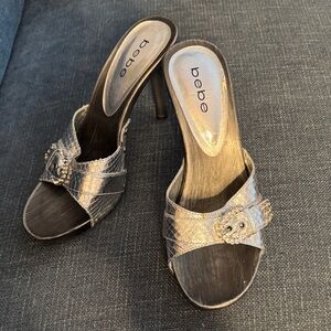 Bebe silver slides
